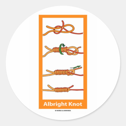 Albright Knot Ronde Sticker (Voorkant)