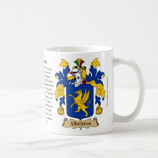Albritton Family Coat of Arms Koffiemok (Rechts)