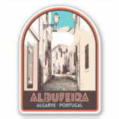 Albufeira, afbeelding van Algarve Portugal Sticker (Voorkant)