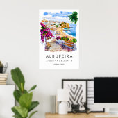 Albufeira Aquarel Poster Albufeira Reisprent (Thuiskantoor)