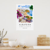 Albufeira Aquarel Poster Albufeira Reisprent (Keuken)
