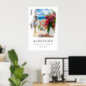 Albufeira Aquarel Vintage Reisposter Skiën Poster (Thuiskantoor)