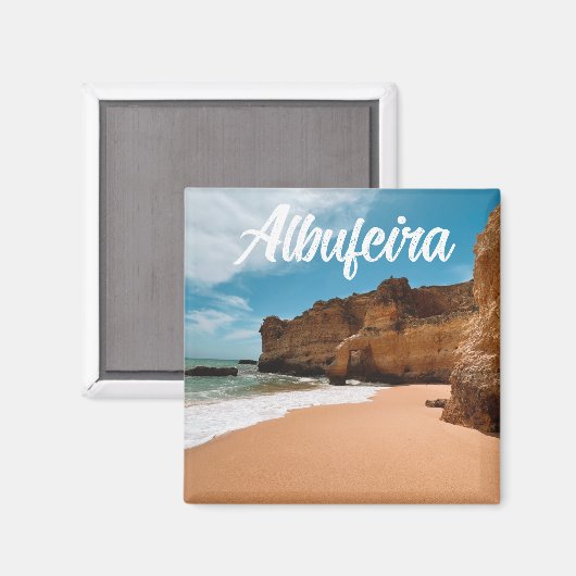 Albufeira in de Algarve in Portugal Magneet (Voorkant / Achterkant)