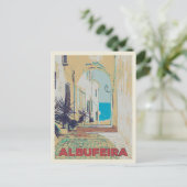Albufeira Old Town Street Algarve, Portugal Briefkaart (Staand voorkant)