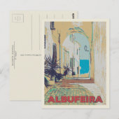 Albufeira Old Town Street Algarve, Portugal Briefkaart (Voorkant / Achterkant)