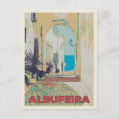 Albufeira Old Town Street Algarve, Portugal Briefkaart (Voorkant)