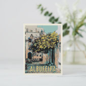 Albufeira Oude Stad Pictureque Uitzicht, Algarve Briefkaart (Staand voorkant)