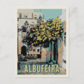 Albufeira Oude Stad Pictureque Uitzicht, Algarve Briefkaart (Voorkant)