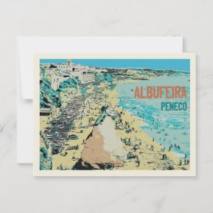Albufeira Peneco's strand, Algarve, Portugal Briefkaart