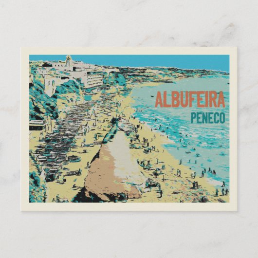 Albufeira Peneco's strand, Algarve, Portugal Briefkaart (Voorkant)