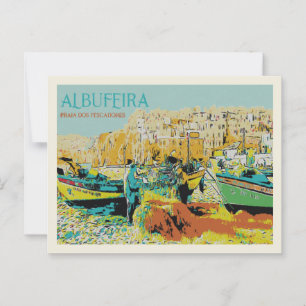 Albufeira Pescadores strand, Algarve, Portugal Briefkaart