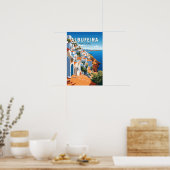 Albufeira Portugal Reizen Kunst Vintage Poster (Keuken)