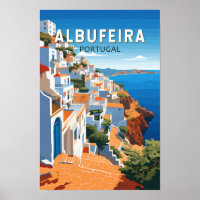 Albufeira Portugal Reizen Kunst Vintage