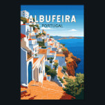 Albufeira Portugal Reizen Kunst Vintage Poster<br><div class="desc">Albufeira retro vector reisontwerp. Albufeira is een stad in het zuiden van de Algarve in Portugal. Het is een voormalig vissersdorp dat een belangrijke vakantiebestemming is geworden.</div>