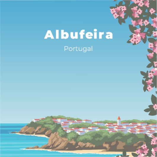 Albufeira Portugal Sticker (Voorkant)