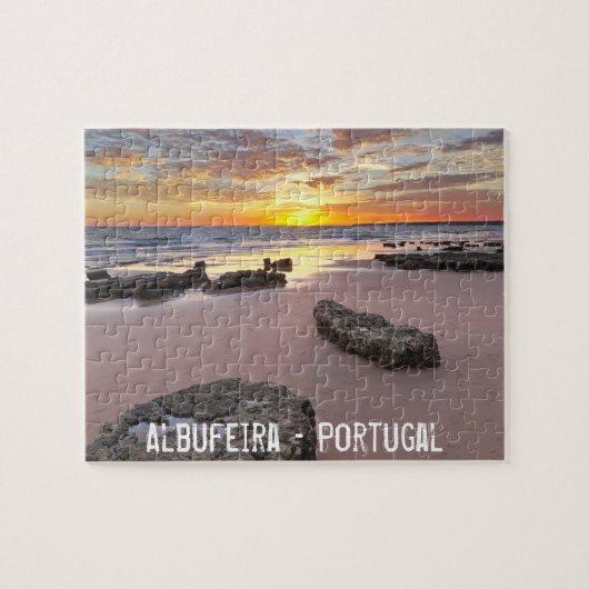 Albufeira - Portugal. zomervakantie in Algarve Legpuzzel (Horizontaal)