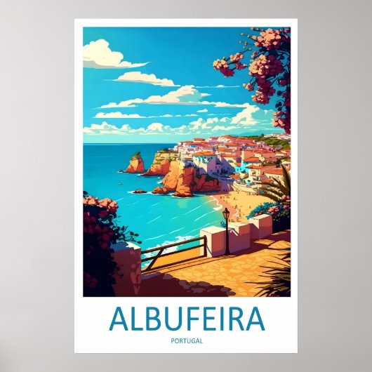 Albufeira Ski Reizen Nationaal Poster Vintage Park (Voorkant)