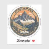 Albula pas Zwitserse Alpen bergen Sticker (Vel)