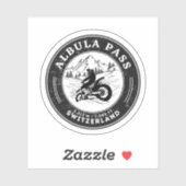 Albula pas zwitserse-alpen motorrit sticker (Vel)