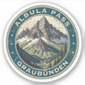 Albula passeren Zwitserse Alpen Bergen Sticker (Voorkant)
