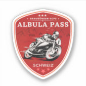 Albula passertour door zwitserse alpen sticker (Voorkant)