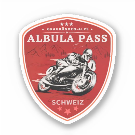 Albula passertour door zwitserse alpen sticker (Voorkant)