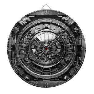 Album artwork, 3d, full hd, zwart, wit, abstract dartbord
