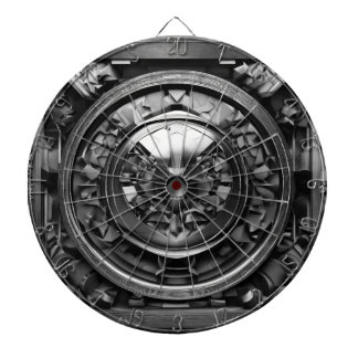 Album artwork, 3d, full hd, zwart, wit, abstract dartbord