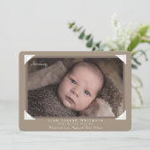 Album Foto Hoeken Geboorteaankondiging Aankondiging (Staand voorkant)