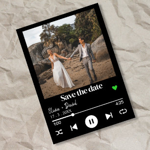 Album Hoesje Photo Music Player Song Save the Date Kaart