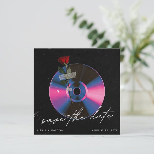 Album Hoesje Unieke Muziek Bruiloft Save the Date (Staand voorkant)