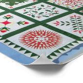 Album quilt met seizoensbloemen, 1844 poster (Hoek)