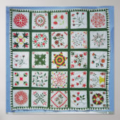 Album quilt met seizoensbloemen, 1844 poster (Voorkant)