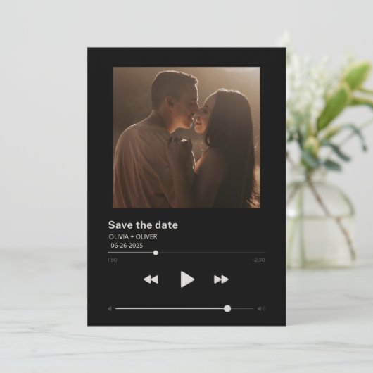 Albumcover opslaan datum save the date (Staand voorkant)