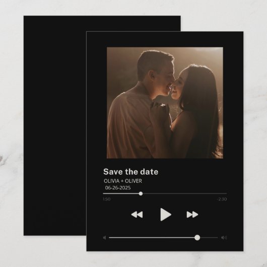 Albumhoes save the date (Voorkant / Achterkant)