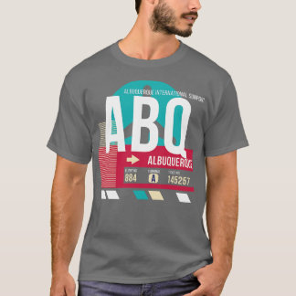 Albuquerque ABQ Airport Code Bagage Label E T-shirt