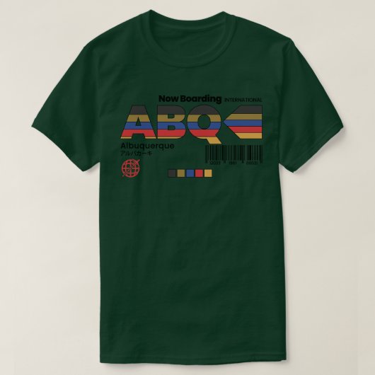  Albuquerque ABQ New Mexico Retro Travel T-shirt (Design voorkant)