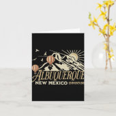 Albuquerque Air Balloon Festival New Mexico Fiesta Kaart (Gele Bloem)