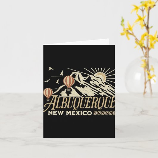 Albuquerque Air Balloon Festival New Mexico Fiesta Kaart (Gele Bloem)