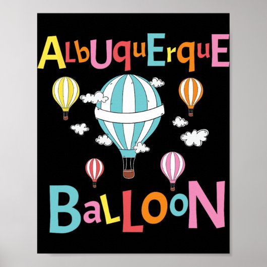 Albuquerque Ballon New Mexico Heet Luchtballon Poster (Voorkant)