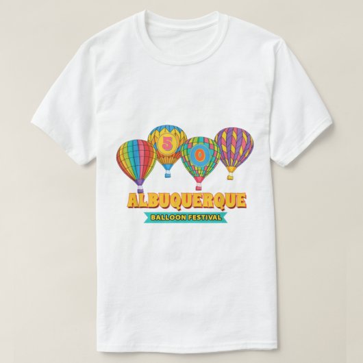 Albuquerque Ballonfestival 50 jaar Nieuw Mexico 2 T-shirt (Design voorkant)