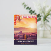 Albuquerque Ballonhemel trouwuitnodiging Save The Date (Staand voorkant)