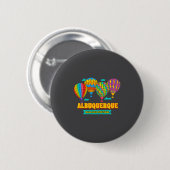 Albuquerque Balloon Festival New Mexico Fiesta  Ronde Button 5,7 Cm (Voorkant /achterkant)