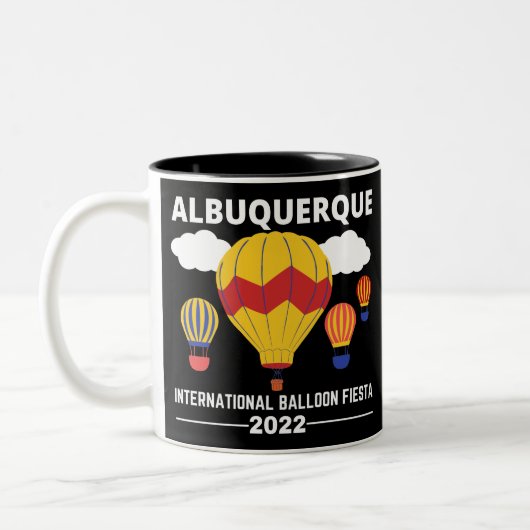 Albuquerque Balloon Fiesta 2022 Tweekleurige Koffiemok (Links)