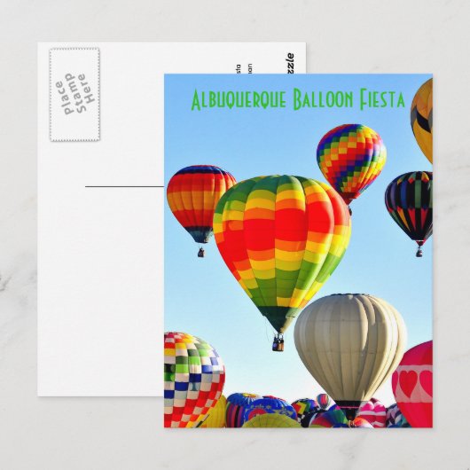 ALBUQUERQUE BALLOON FIESTA BRIEFKAART (Voorkant / Achterkant)