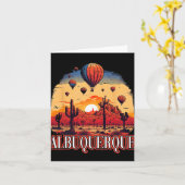 Albuquerque Balloon New Mexico Hot Air Balloon  Kaart (Gele Bloem)