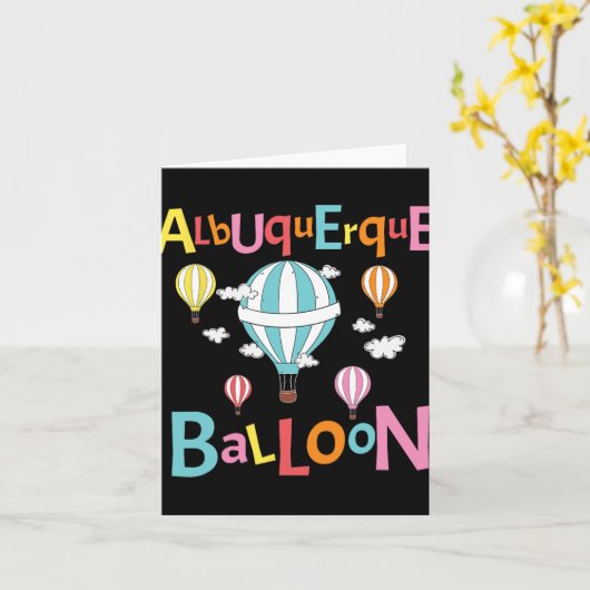 Albuquerque Balloon New Mexico Hot Air Balloon  Kaart (Gele Bloem)