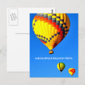 ALBUQUERQUE BALLOONFEEST ANSICHTKAART BRIEFKAART (Voorkant / Achterkant)