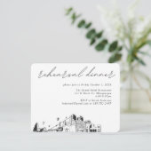 Albuquerque Bruiloft Elegante repetitie Diner Informatiekaartje (Staand voorkant)