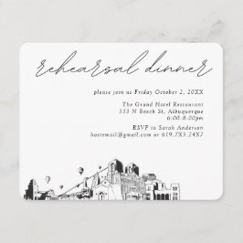 Albuquerque Bruiloft Elegante repetitie Diner Informatiekaartje